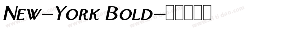 New-York Bold字体转换